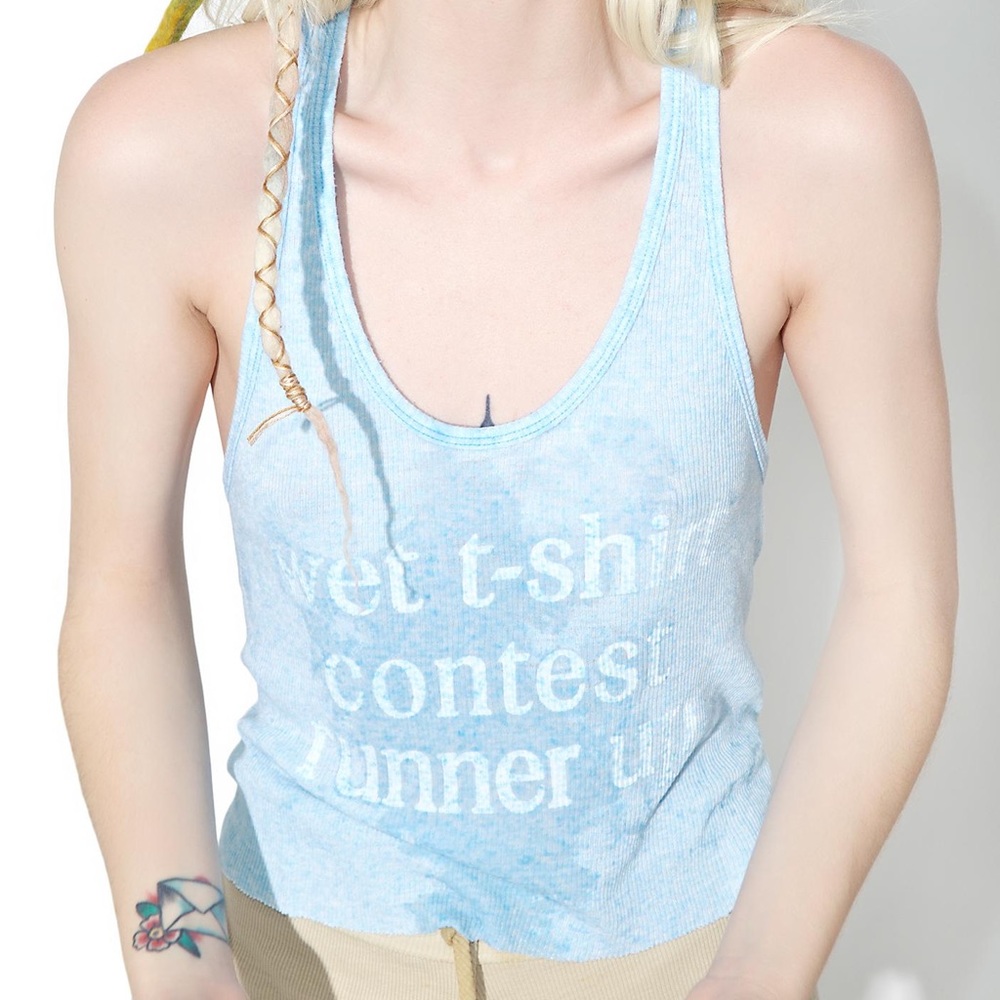 NEW Wildfox Wet Tshirt Contest Runner Up Tank